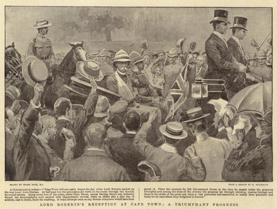 Recepción de Lord Roberts en Ciudad del Cabo, un progreso triunfal de Frank Dadd